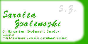 sarolta zvolenszki business card